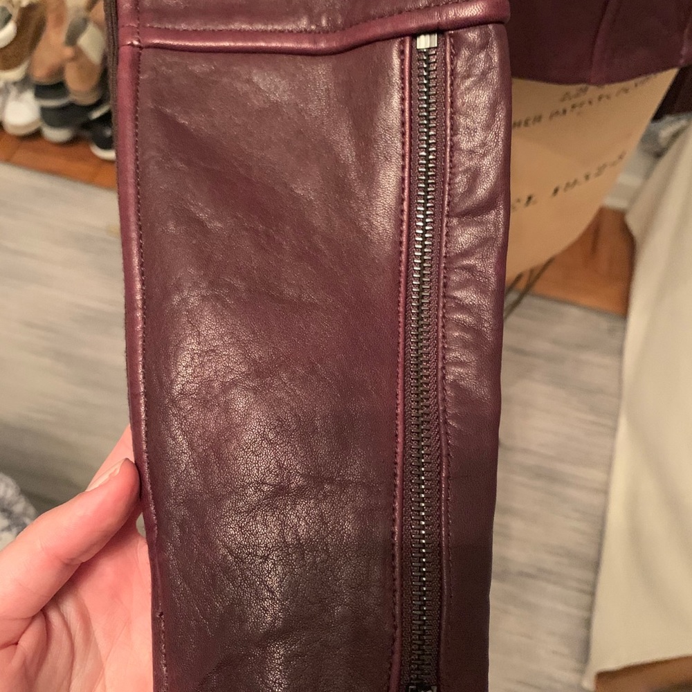 Vince Rib Panel Leather Jacket - image 5